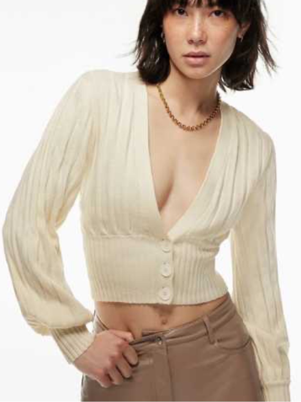 Aritzia Wilfred Plunge cardigan